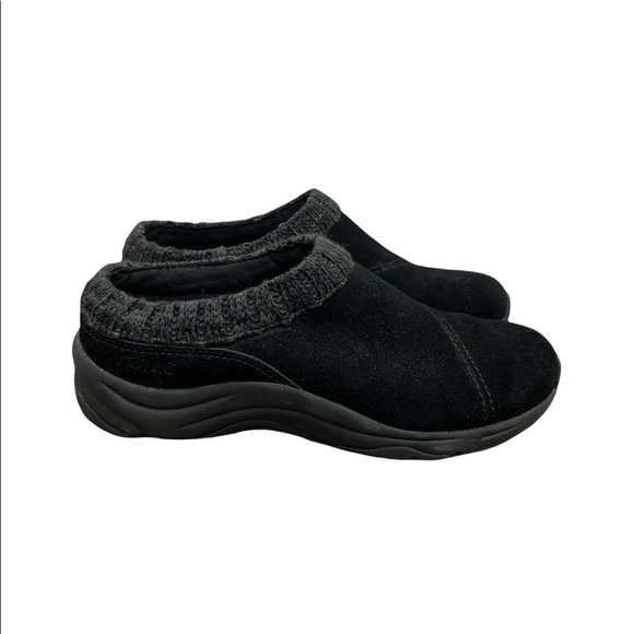Vionic Arbor Action Black Suede Slip On Wedge Clog Shoe Womens Size 6.5 - Picture 2 of 7